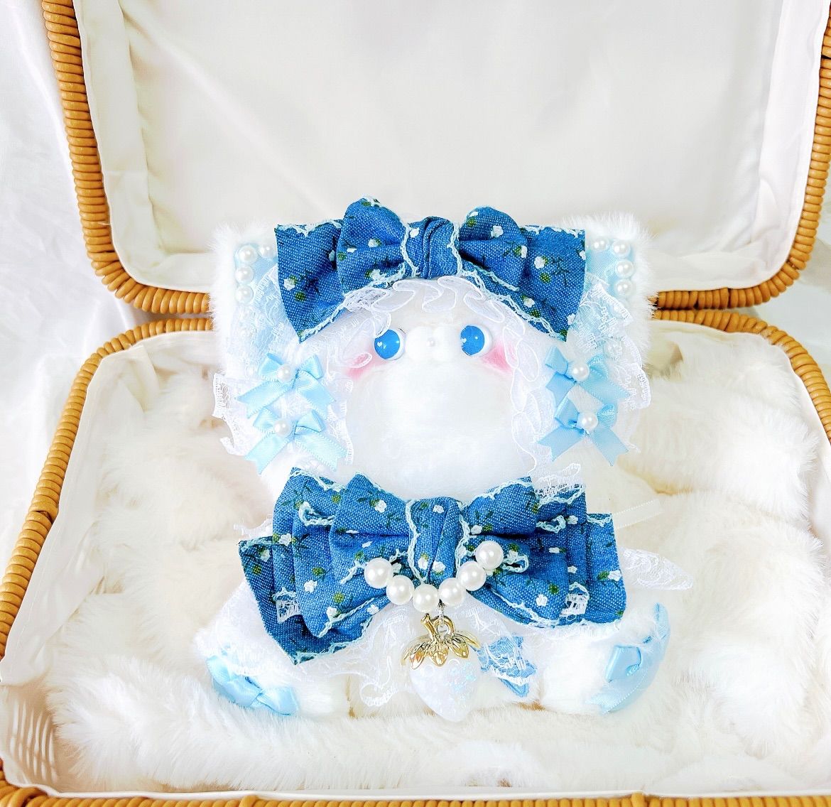 ぬい服 着ぐるみ にじぱぺっと おすわり くま 水色 ぬい服 着ぐるみ にじぱぺっと おすわり くま 水色（ぬい服