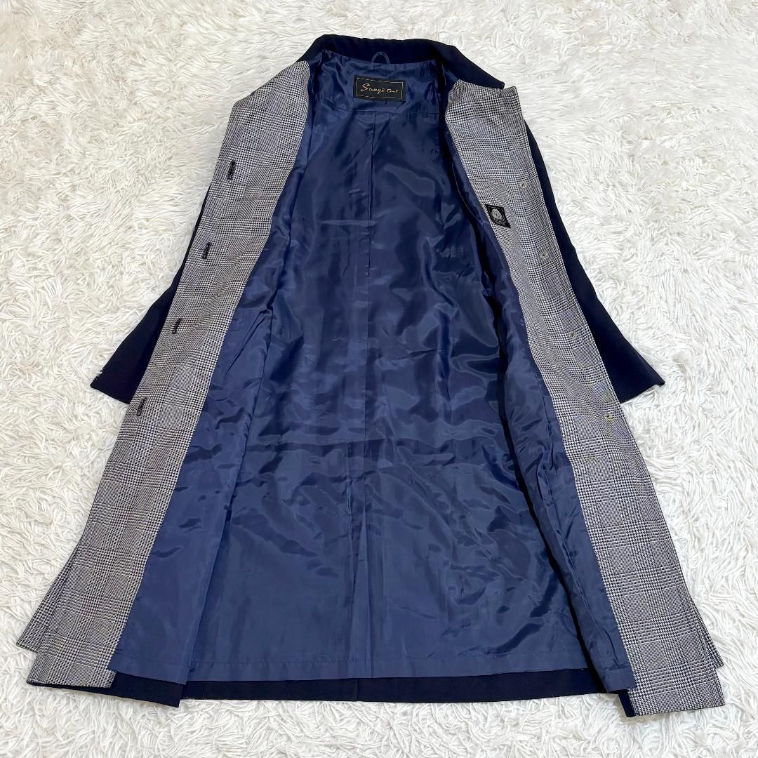 SANYO COAT ロング丈 ウールトレンチコート ネイビー 9 GULLKHAN_COM