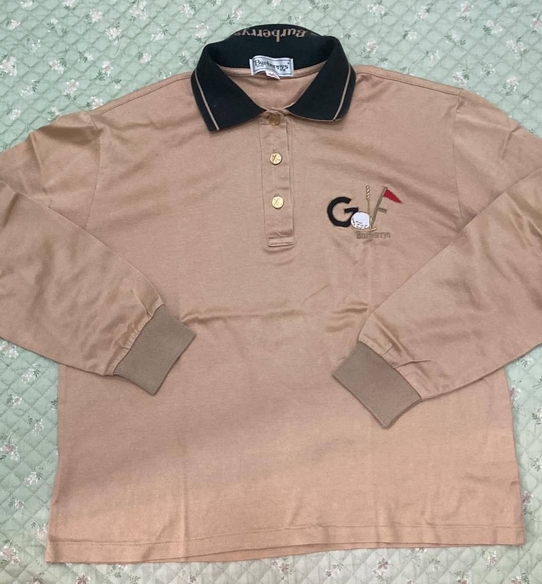 BURBERRY 長袖ポロシャツ M ベージュ