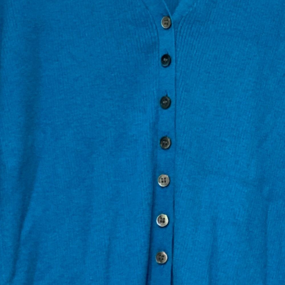 Plage - 美品 25SS Plage プラージュ floche rib カーディガン Vネック ニット ブルー レディース 古着 中古 USED Plage - 美品 25SS Plage プラージュ floche rib カーディガン V