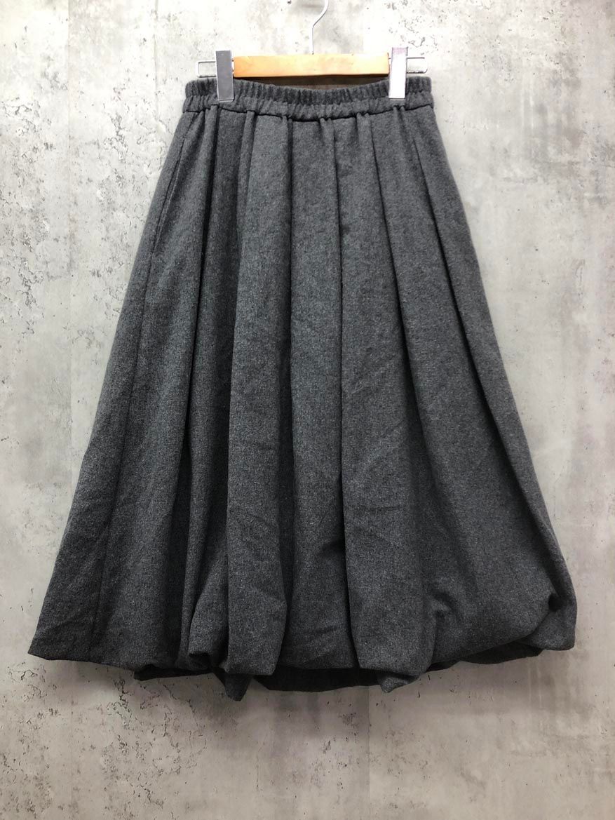 MidiUmi ミディウミ バルーン スカート ウール混 スカート グレー ◆ ◎レディース