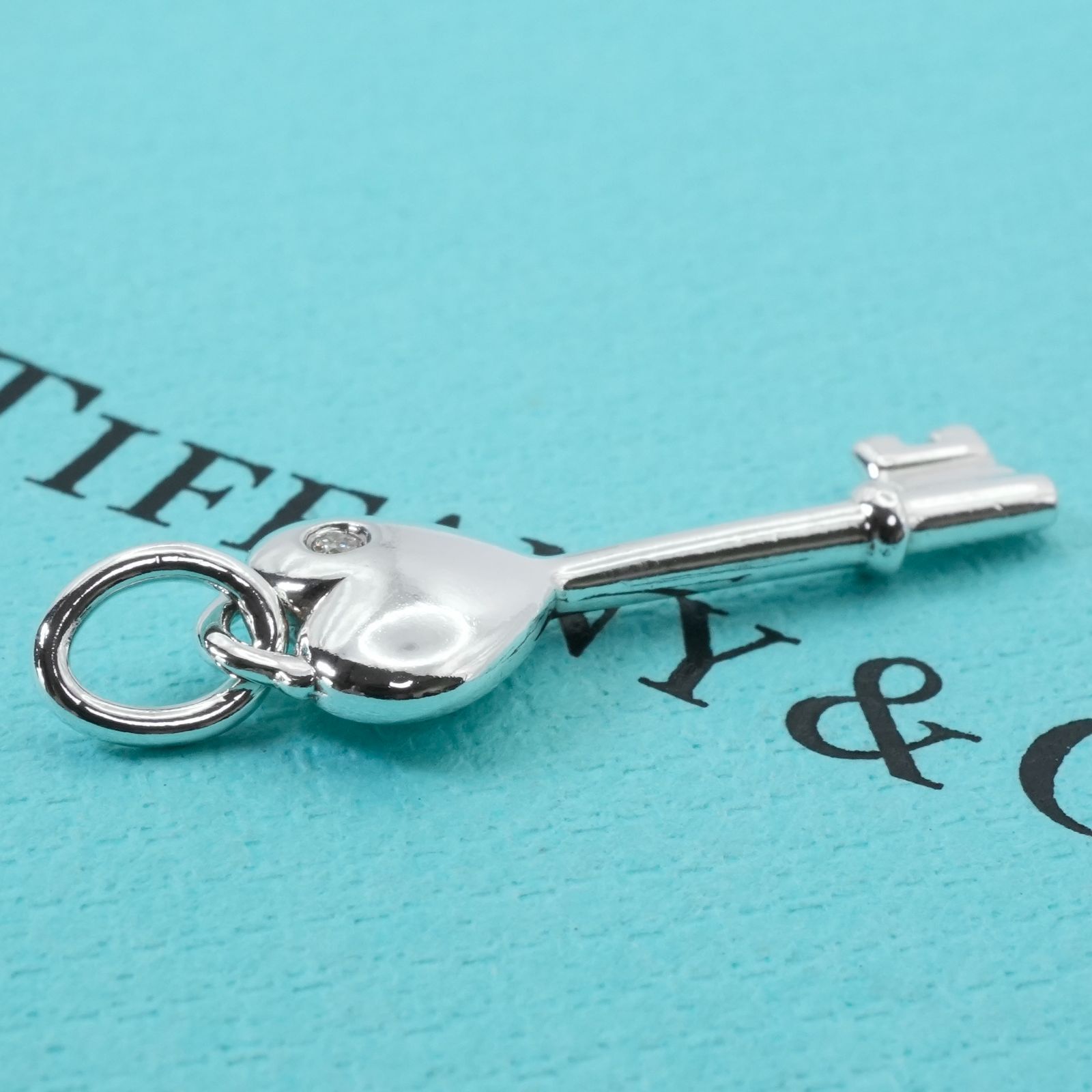 ティファニー ダイヤ1P付 ハートキーチャーム TIFFANY&Co. ティファニー ハートキー 1P ダイヤモンド