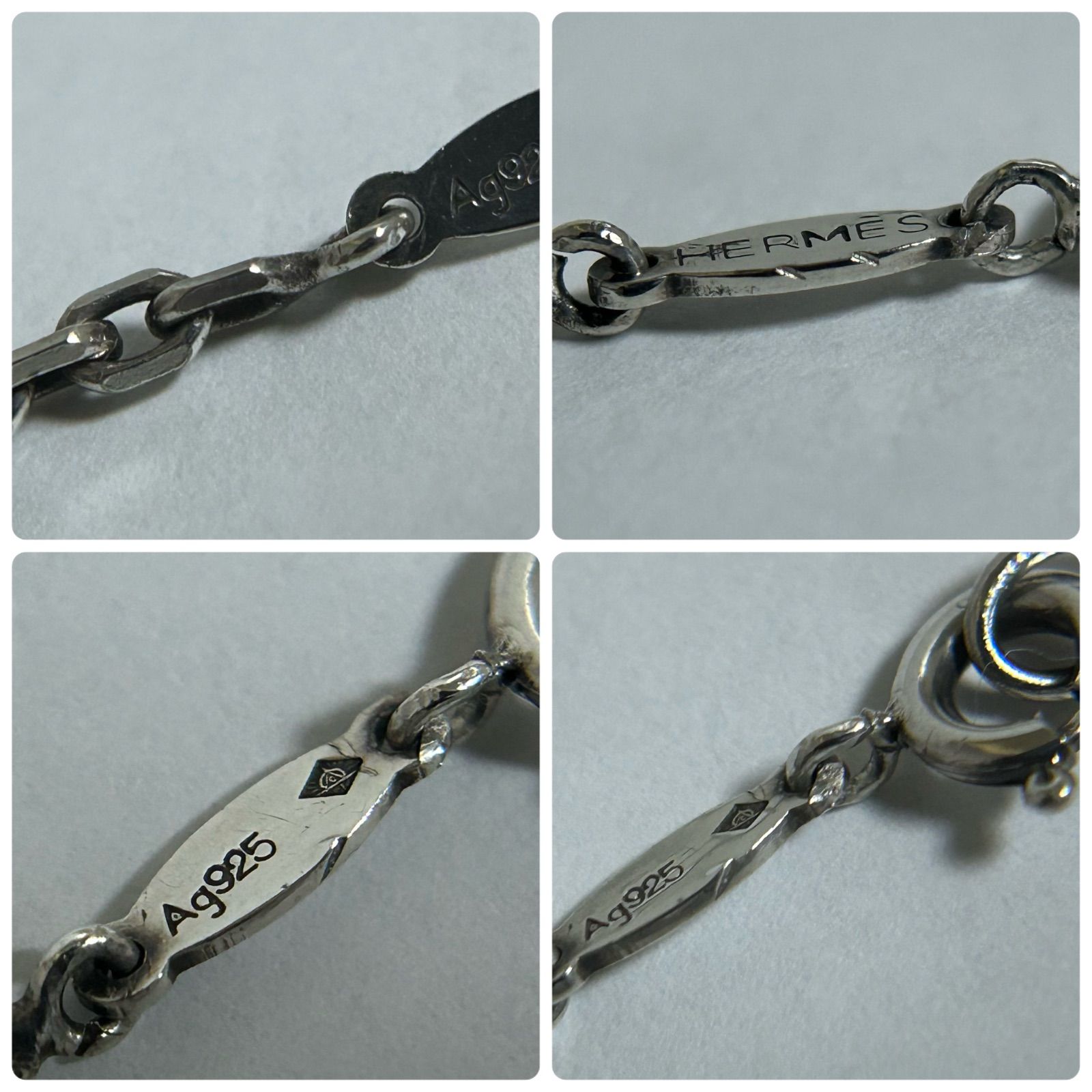 HERMES エルメス チェーン ネックレス Silver 925 Vintage - メルカリ