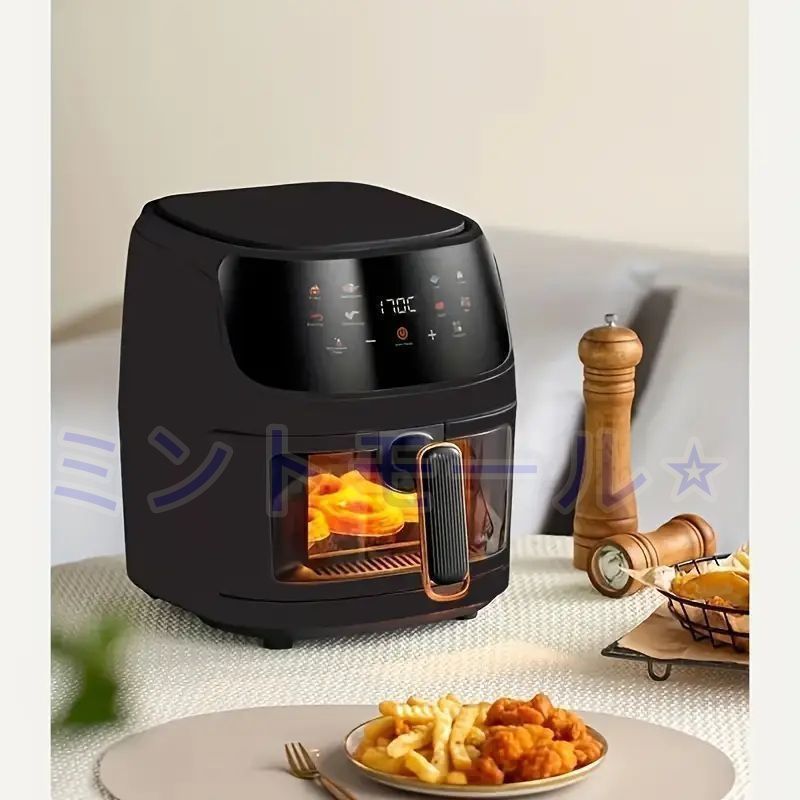 電子タッチコントロール1.6Lエアフライヤー110V-130V家庭用キッチン家電 6Lエレクトリックエアフライヤーオーブン スマートクッキング