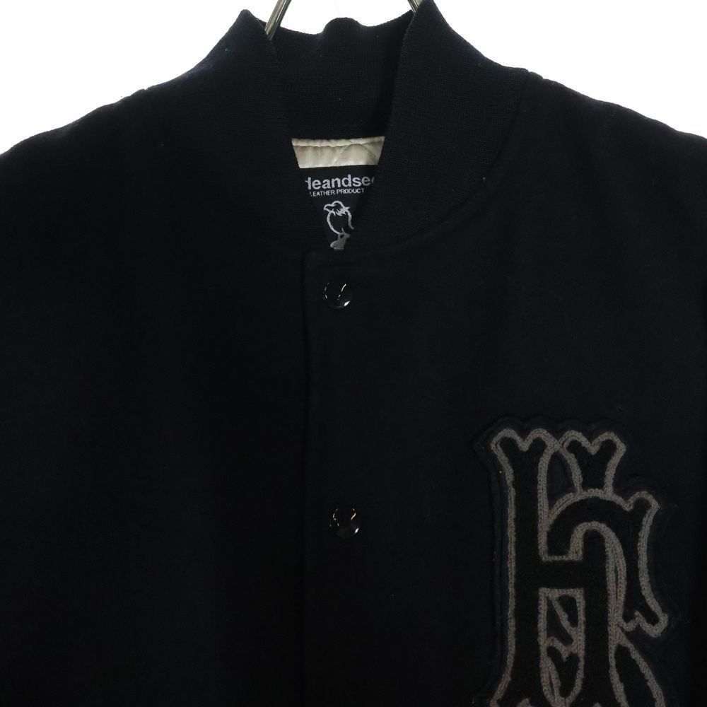 Hideandseek (ハイドアンドシーク) スタジャン ジャケット ロゴ レザー  