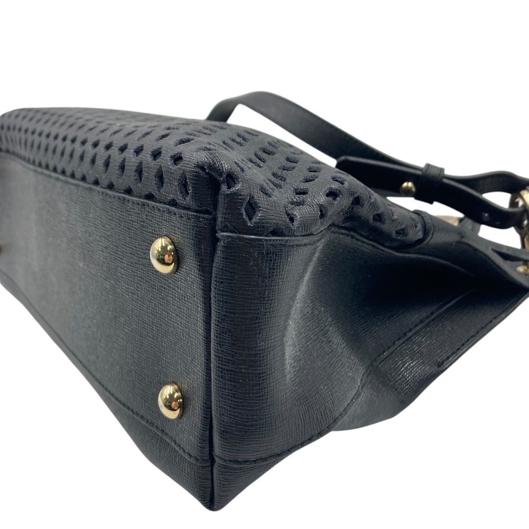 FURLAフルラソフィー2Wayワンショルダーバック黒シボ革レザーブラック 