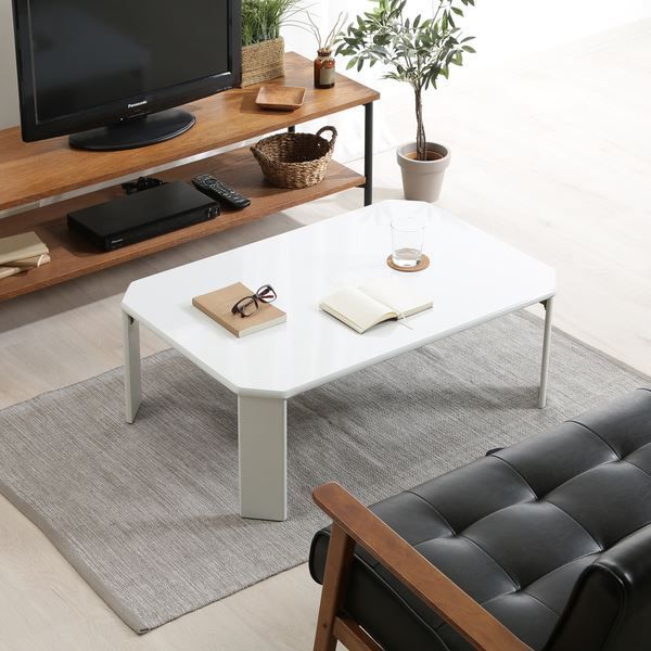 UVローテーブル 幅約900mm WH（12847） ホワイト 組立式【代引NG】 UVロー