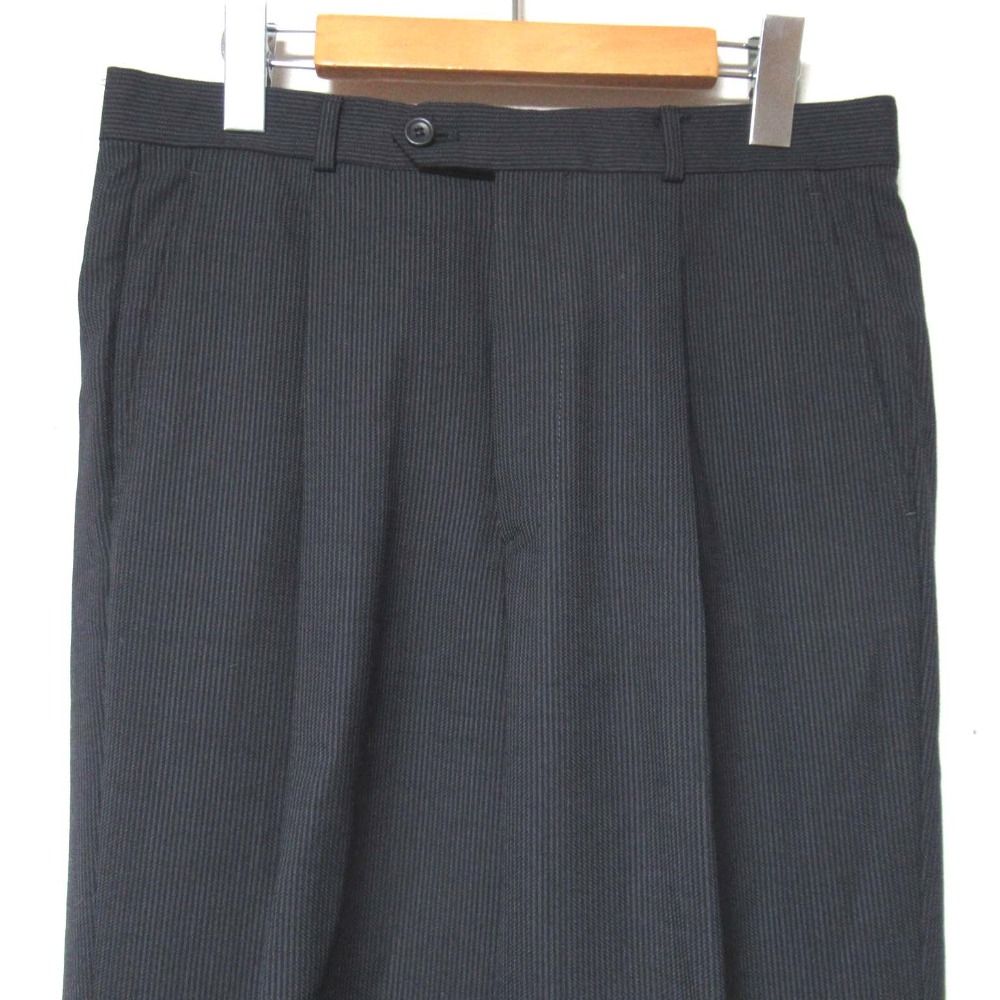 美品 ARMANI COLLEZIONI アルマーニ ITALY イタリア製 【ナロー ネイビー ブラック】ネクタイ USED オールド ブランド シルク ARMANI COLLEZIONI (アルマーニコレツィオーニ) スーツ size48（L