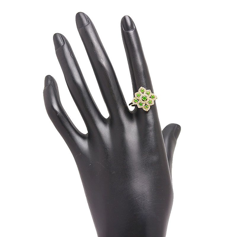 デマントイドガーネットリング 約13.5号 K18・G0.45・D0.38ct - メルカリ 