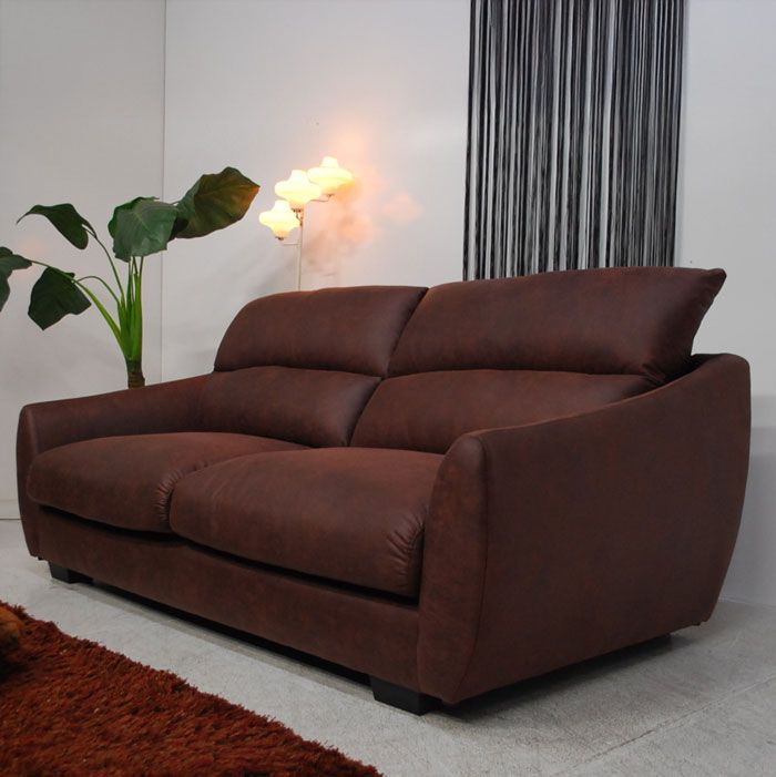 アウトレット 現品限り 一部 新素材 セーフスペックレザー 北欧モダン調 3P 3人掛け ソファー どっしりとした佇まい