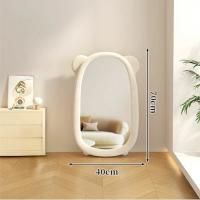 姿見鏡 全身鏡 立てかけミラー 玄関かがみ おしゃれ かがみ 韓国風 北欧 デザイン ミラー 小型 色彩鮮やかで明るい ふわふわ 熊 立ち鏡 寝室鏡 飛散防止加工 USTAUSTRALIA_COM_AU