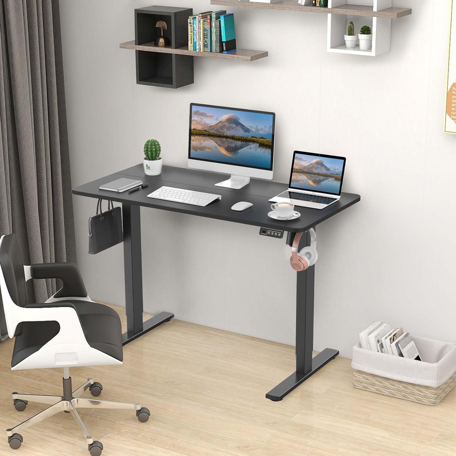 大特価 人間工学 スタンディングデスク（幅110×奥行60cm）ホーム 