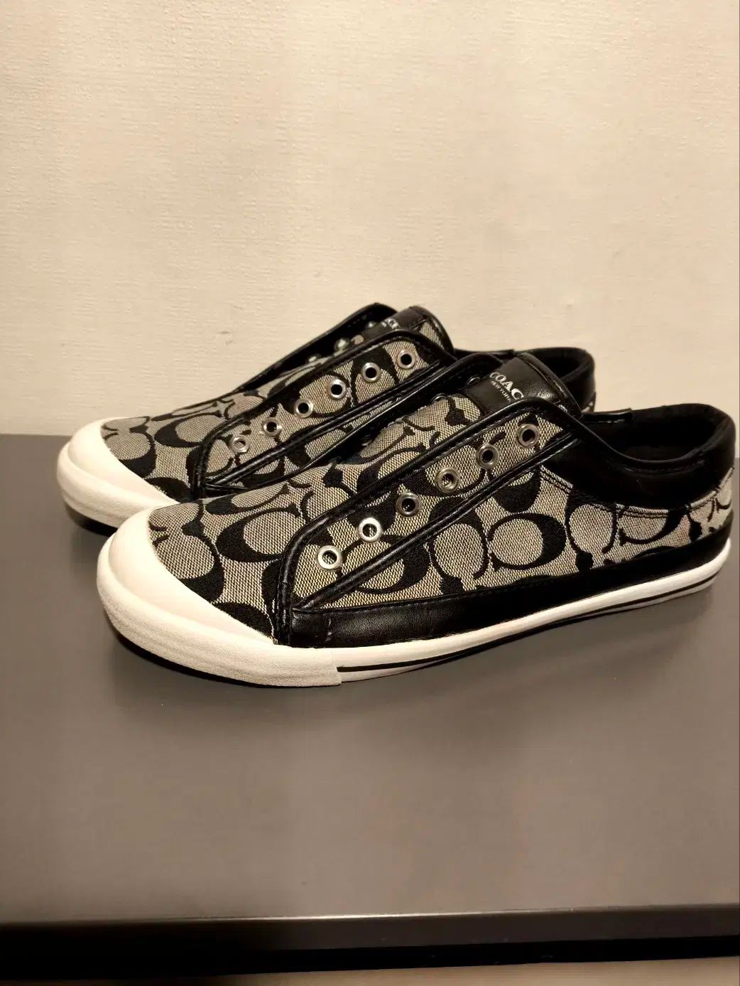 【雷市場（ポンジャン）商品韓国直送】 255mm COACH(コーチ) バンディング スニーカーズ