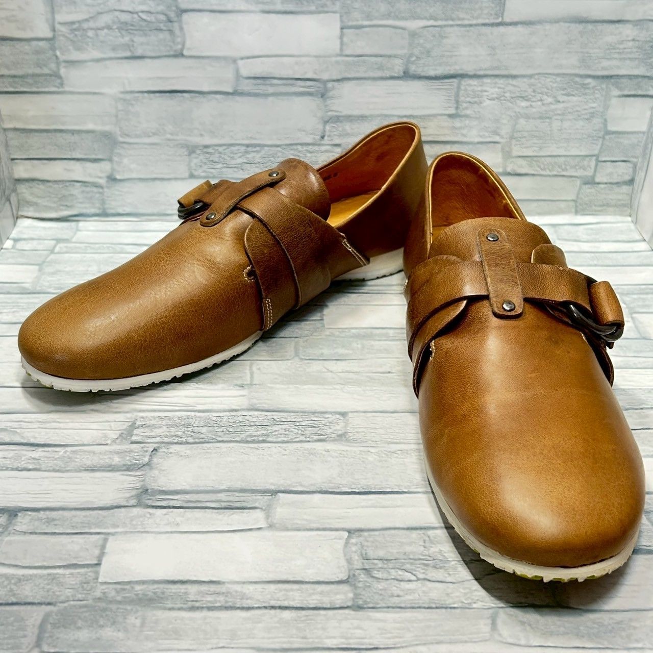 訳アリ REGAL 革靴 スリッポン リングベルト ブラウン 25.5㎝