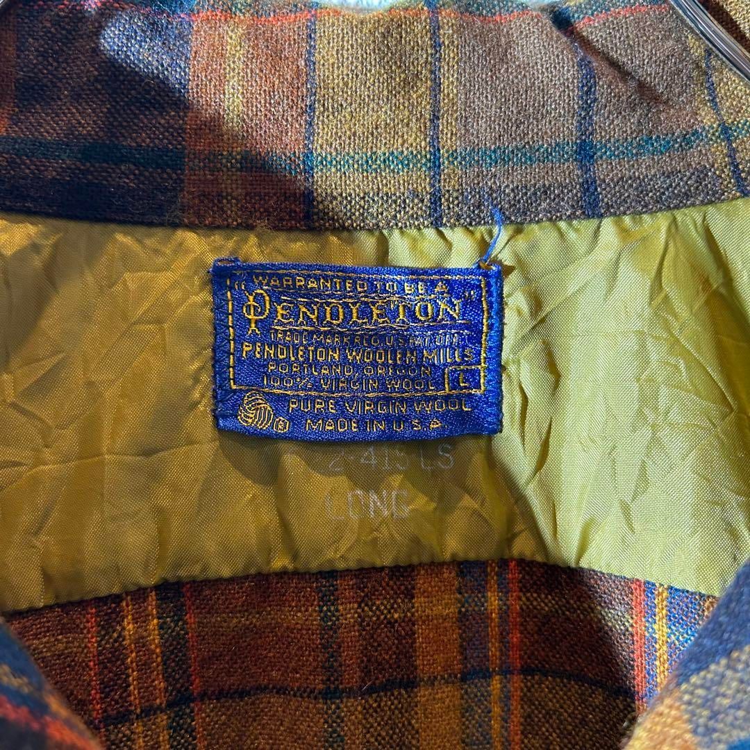 USA製 70s Pendleton 開襟ボードシャツ オープンカラー サイズL - メルカリ