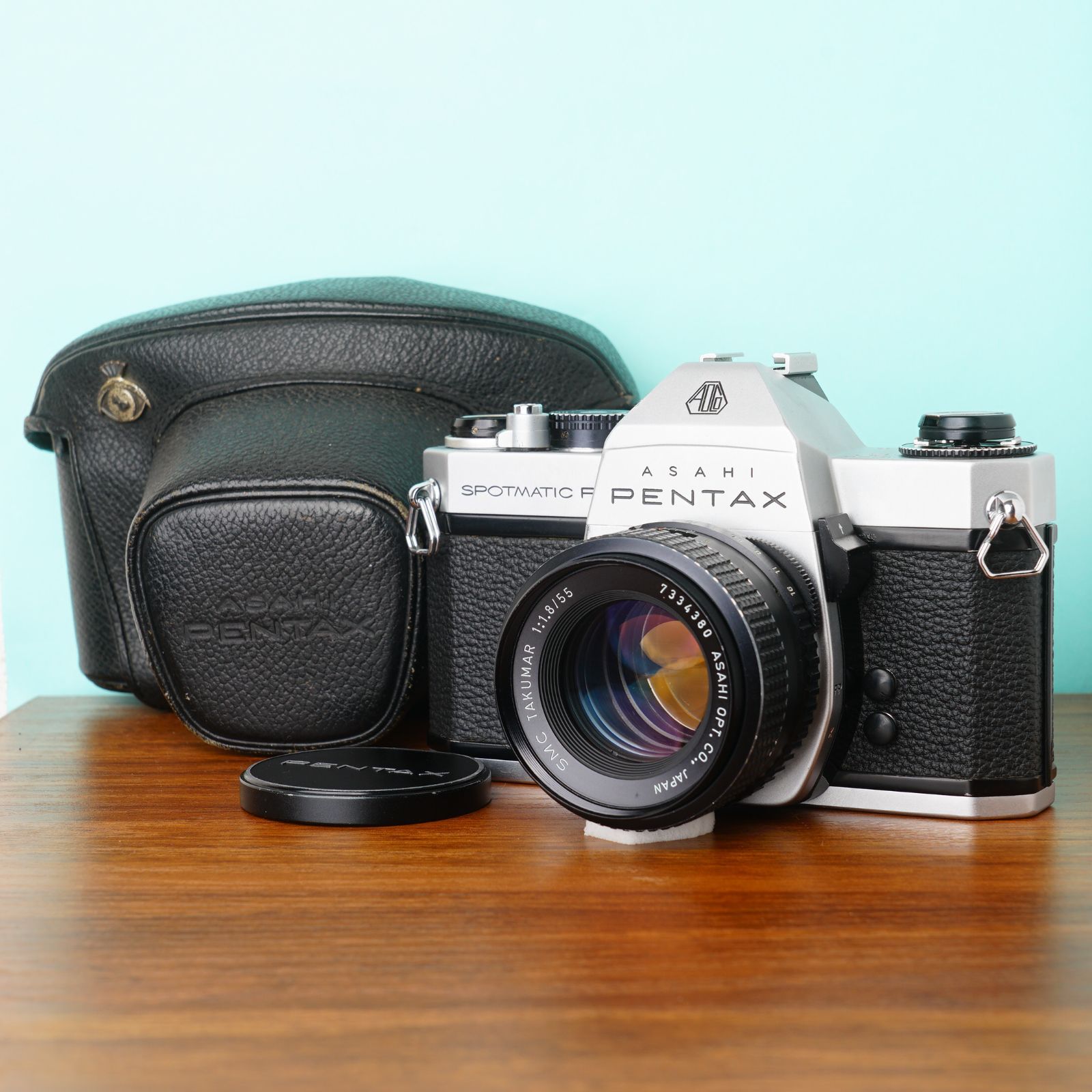 完動品◎ペンタックスSPF 55mm f1.8 フィルムカメラ ケース付き 43 80