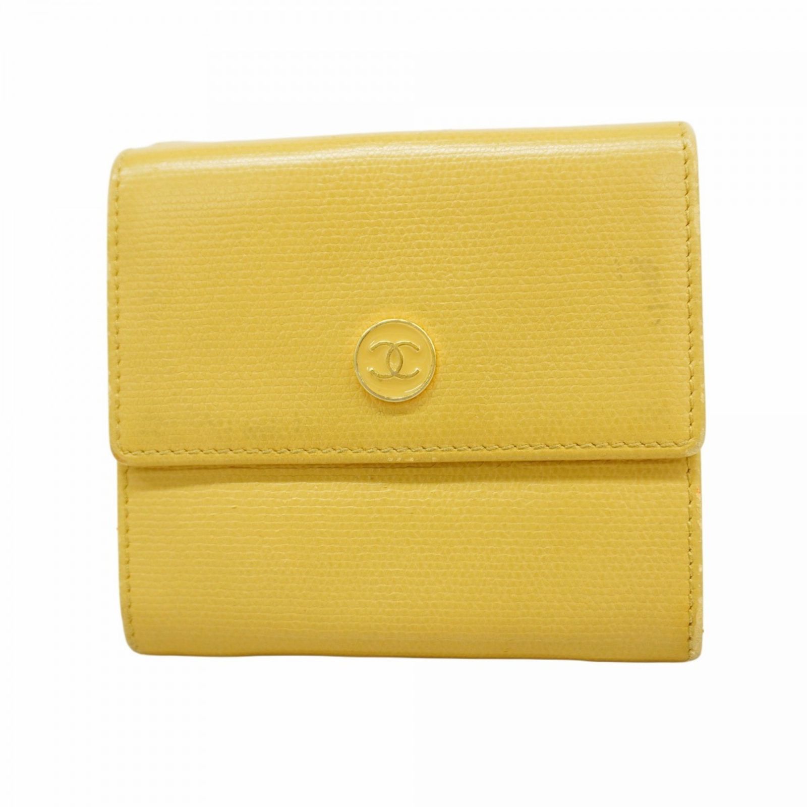 CHANELシャネルレディース三つ折り財布ベージュ使用感あり CHANEL - シャネル CHANEL 財布 レディース ブランド 三つ折り