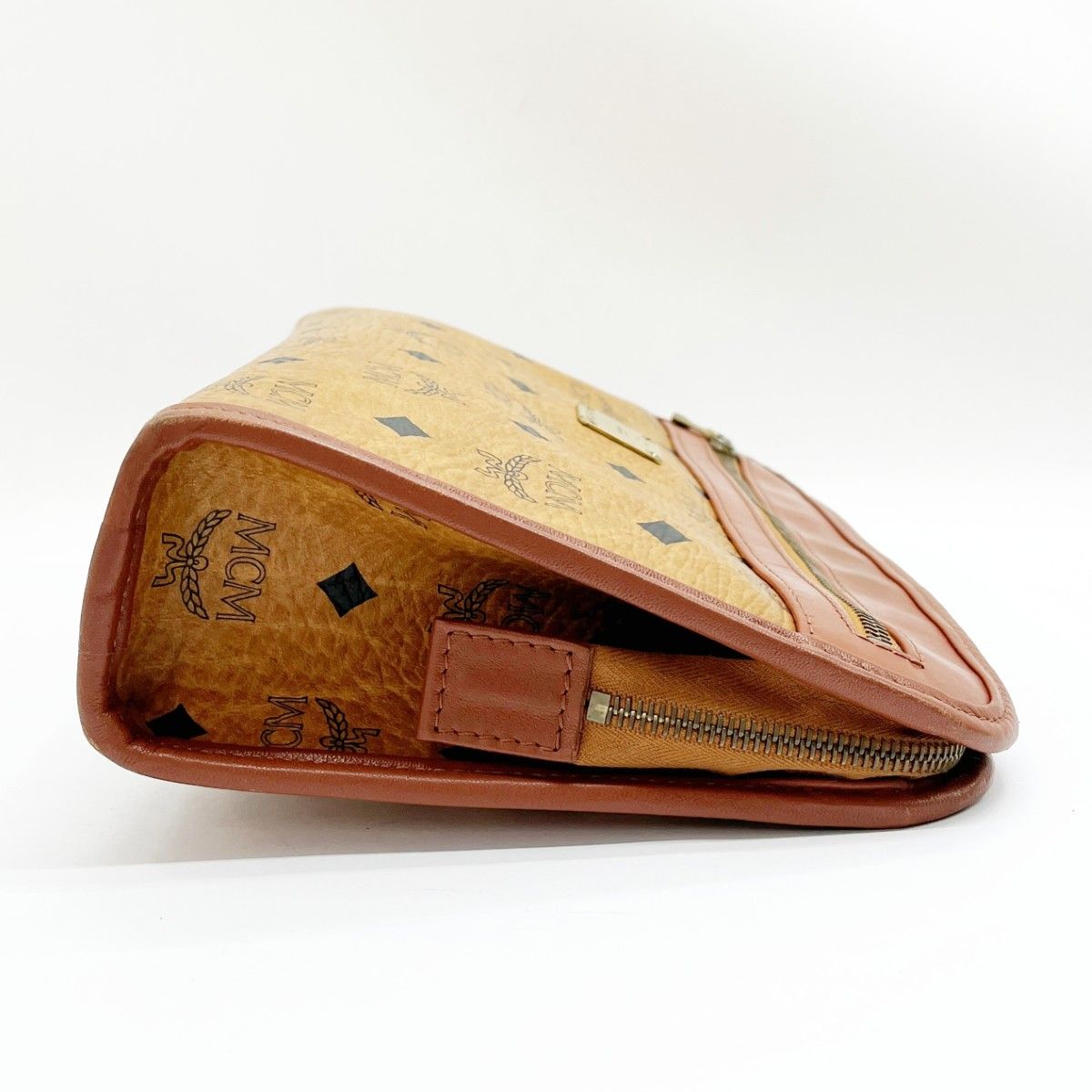 MCM エムシーエム セカンドバッグ クラッチバッグ レザー ブラウン MCM