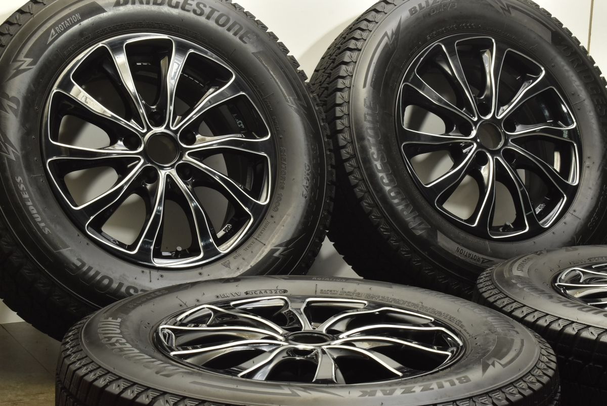 バルミナ 16in 6.5J 38 PCD114.3 ブリヂストン ブリザック DM-V3 215 70R16 デリカD 5 アウトランダー ハリアー RAV4