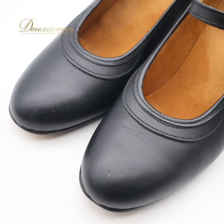 Gallardo フラメンコシューズ ブラック サイズ7 革 ガジャルド