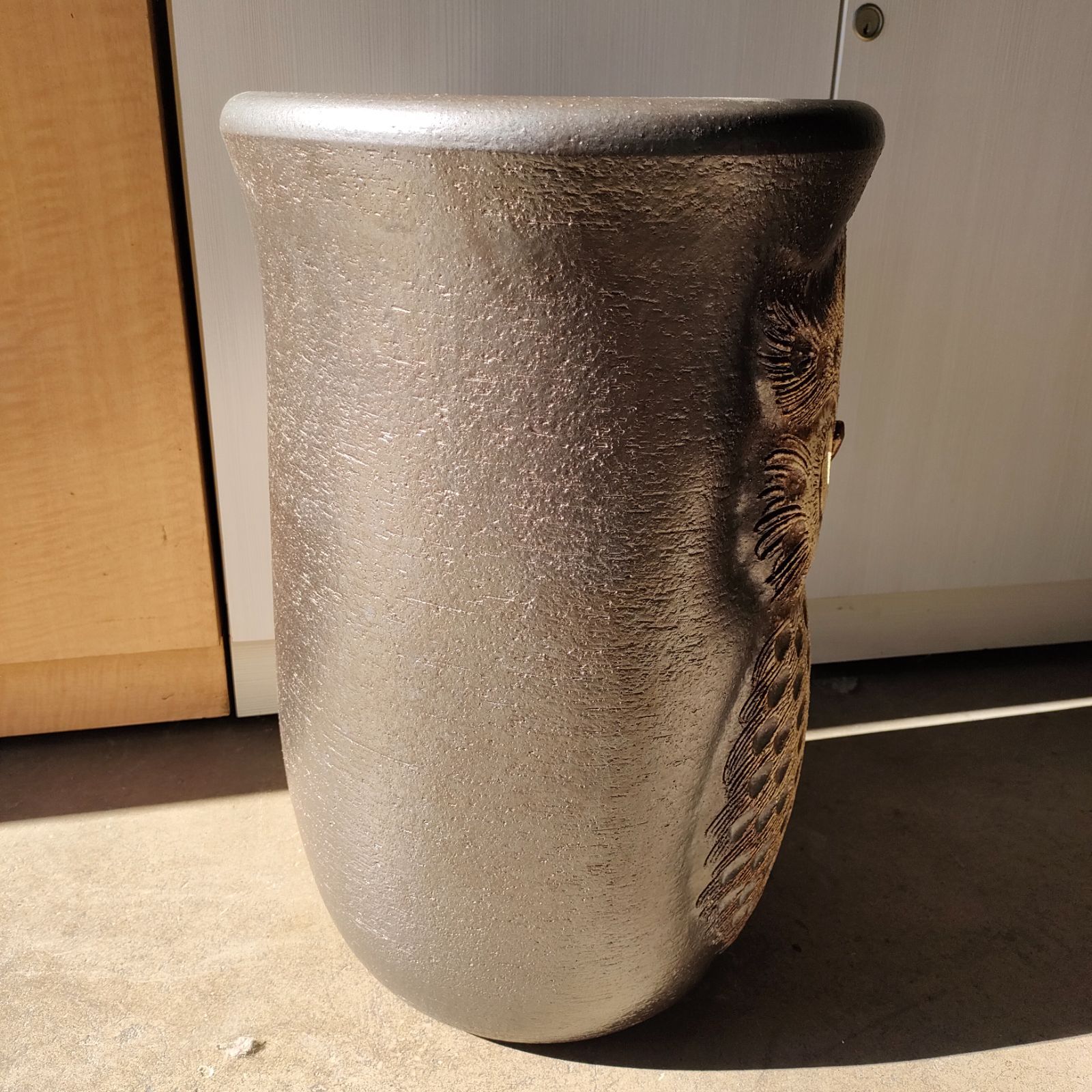 引き取り限定・美品】ふくろう 親子 傘立て 陶器傘立て 信楽焼 和風 傘 