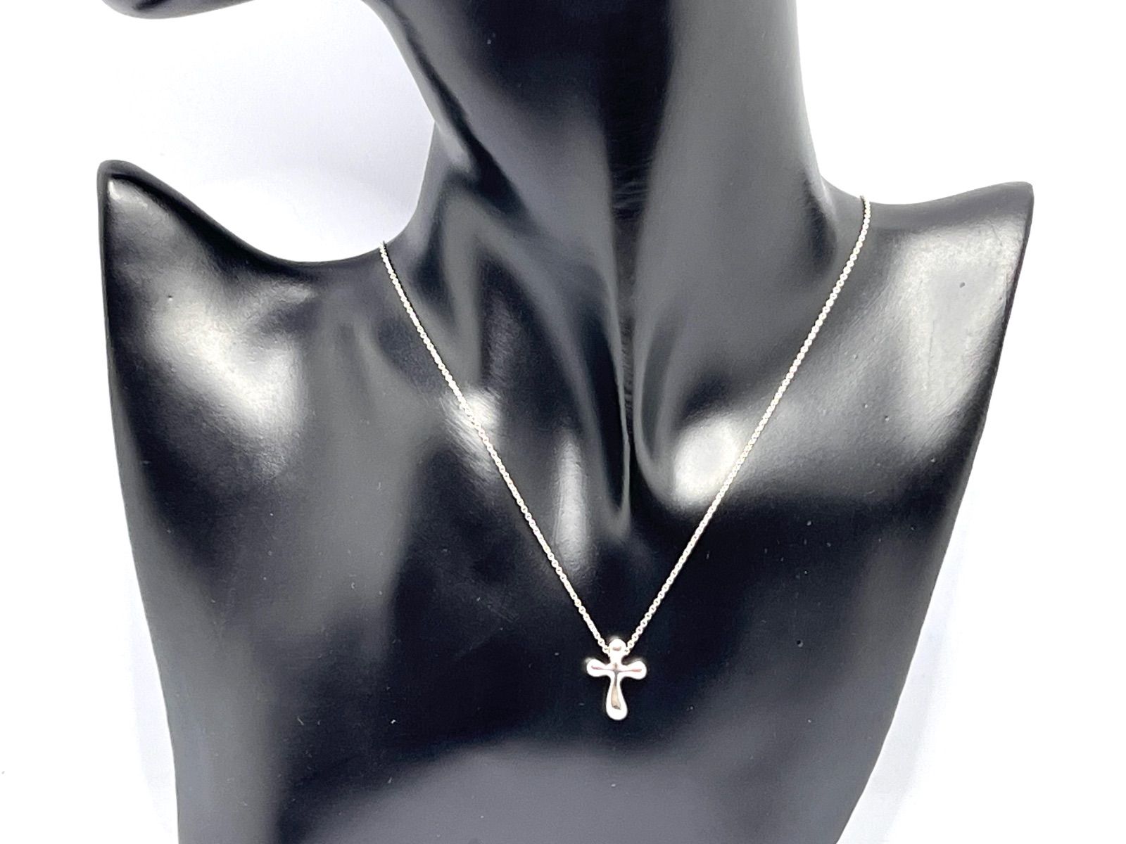 a114 Tiffany&Co. ティファニー スモール ミニ クロス ネックレス