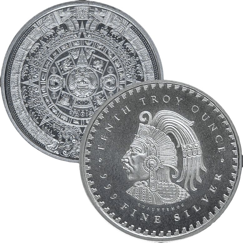 保証書・カプセル付き] (新品) アメリカ「アステカ暦」純銀 1オンス