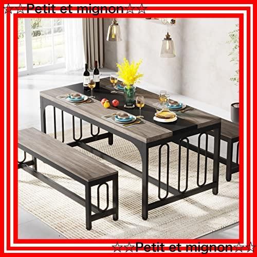 2脚 インテリア・寝具 TRIBESIGNS ダイニングテーブルセット 4人用 3点  