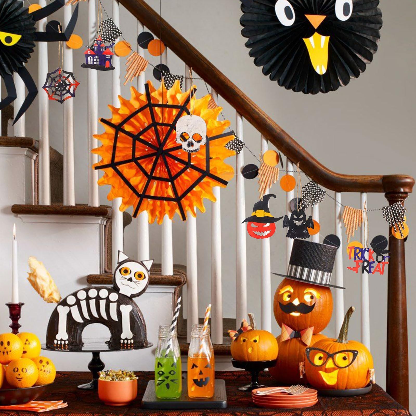 ハロウィン　飾りつけ　4種類 装飾　吊り下げ　木材 楽天市場】ハロウィン飾り 吊り下げ オーナメント 木製 飾り かわいい