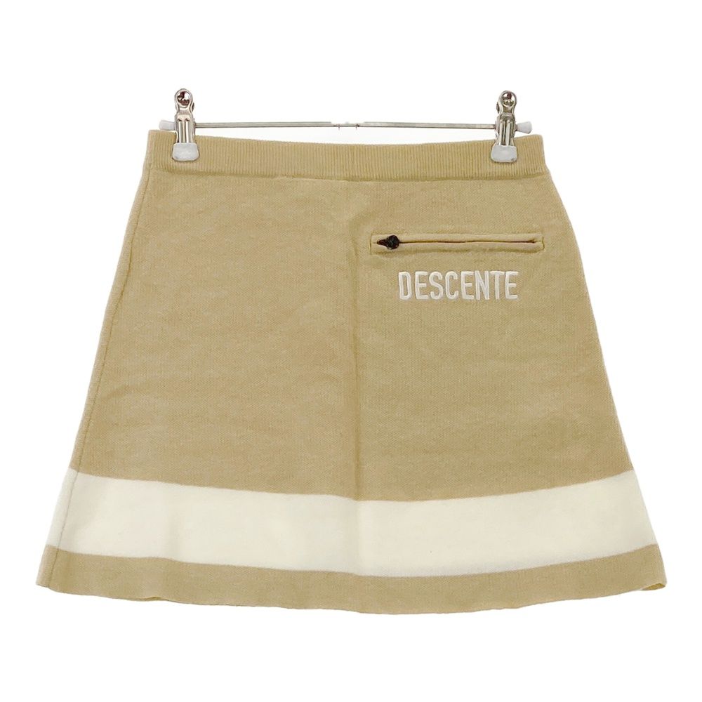 サイズ S DESCENTE GOLF デサントゴルフ ウール混 ニットスカート ベージュ系 240101530375 ゴルフウェア レディース ストスト