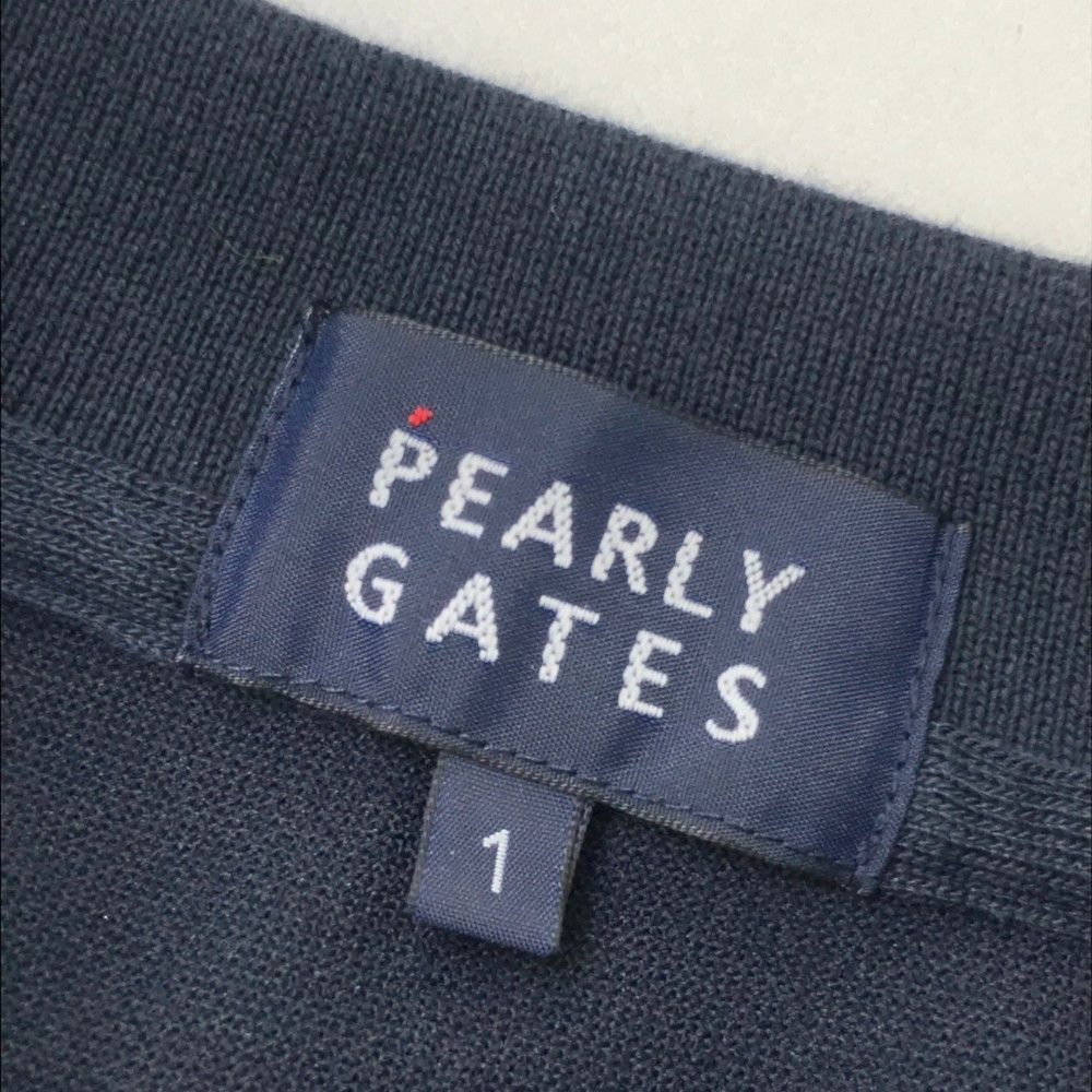 サイズ：1 PEARLY GATES パーリーゲイツ 2023年 ノースリーブポロシャツ  ネイビー系 [240101419841] ゴルフウェア レディース ストスト サイズ：1 PEARLY GATES パーリーゲイツ 2023年 ノースリーブ
