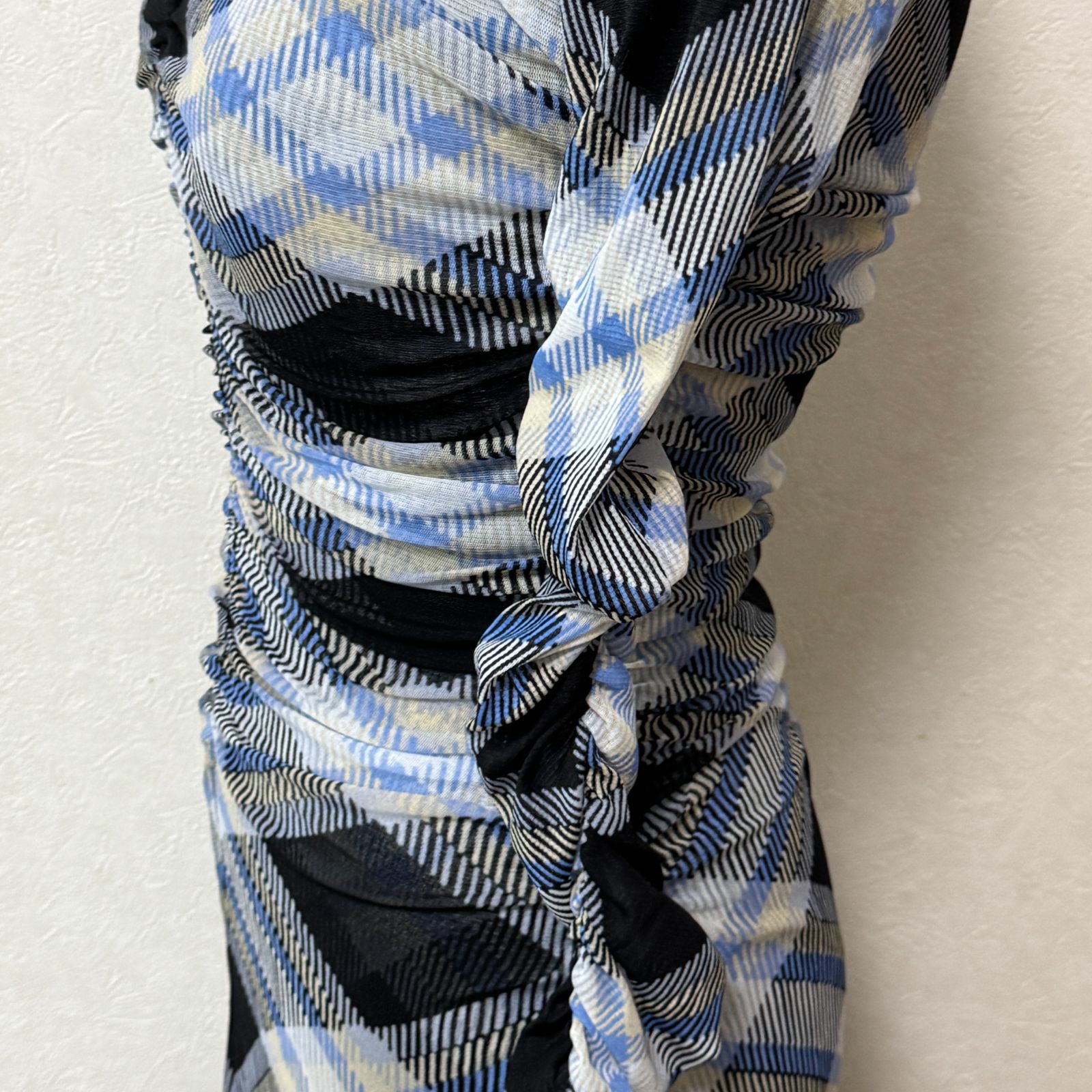 DIANE von FURSTENBERG  ダイアンフォンファステンバーグ シャーリング サットン チェック メッシュ ドレス ワンピース XS  伸縮