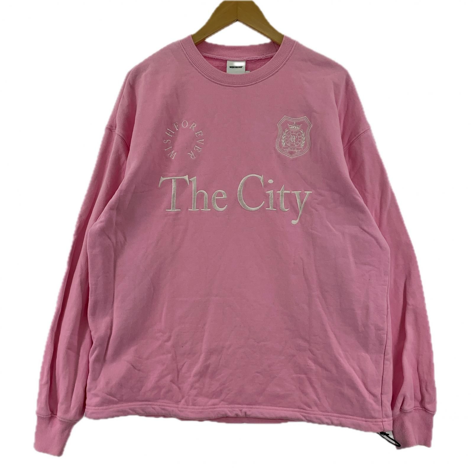 WISH FOREVER ピンク ジャケット M WISH FOREVER ウィッシュフォーエバー 刺繡入りスウェット sizeL