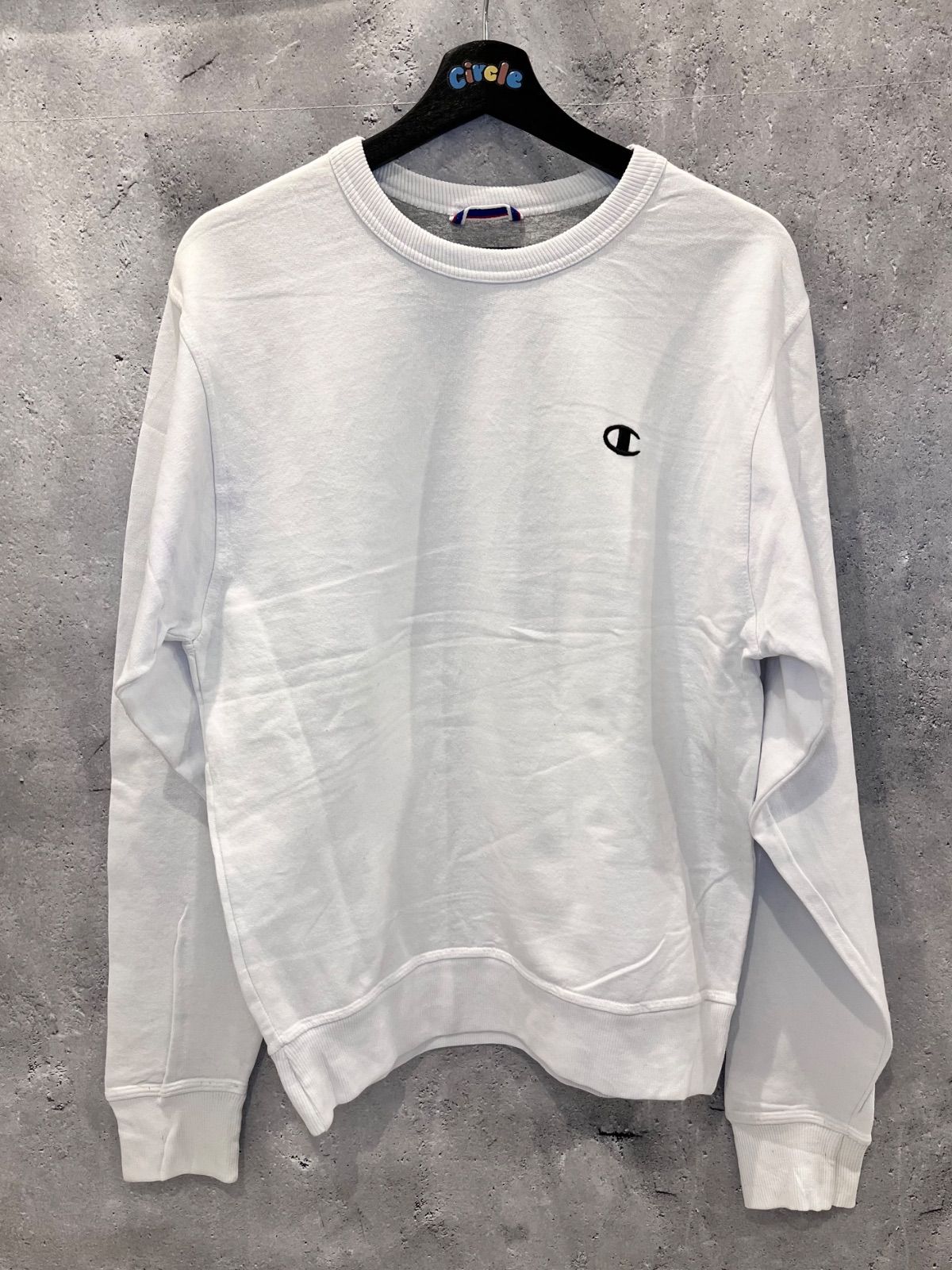 Champion ホワイトスウェット AT041