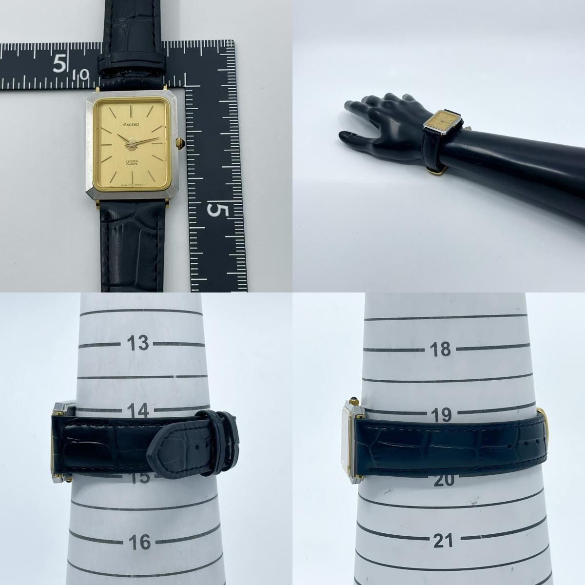 電池交換済／新品ベルト(社外品)】美品 シチズン エクシード