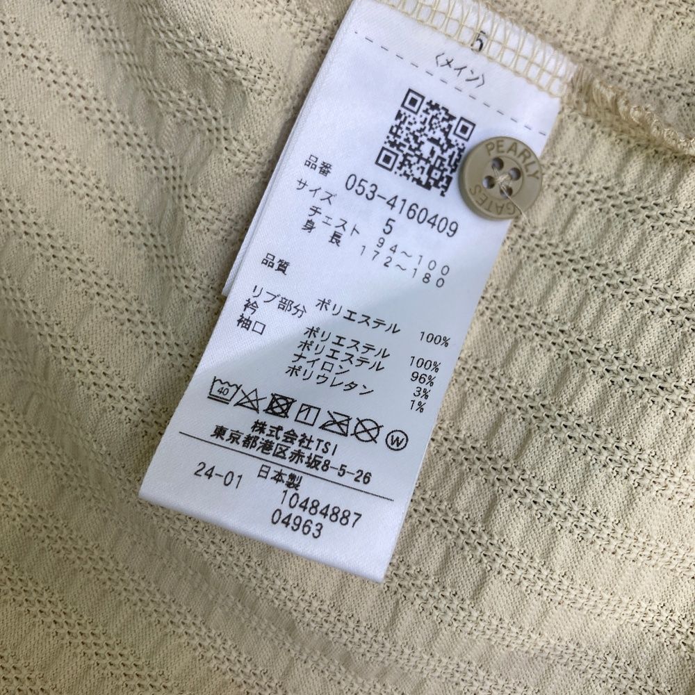 2024年モデル　PEARLY GATES パーリーゲイツ　ポロシャツ サイズ5 サイズ：5 PEARLY GATES パーリーゲイツ 2024年モデル 半袖ポロシャツ
