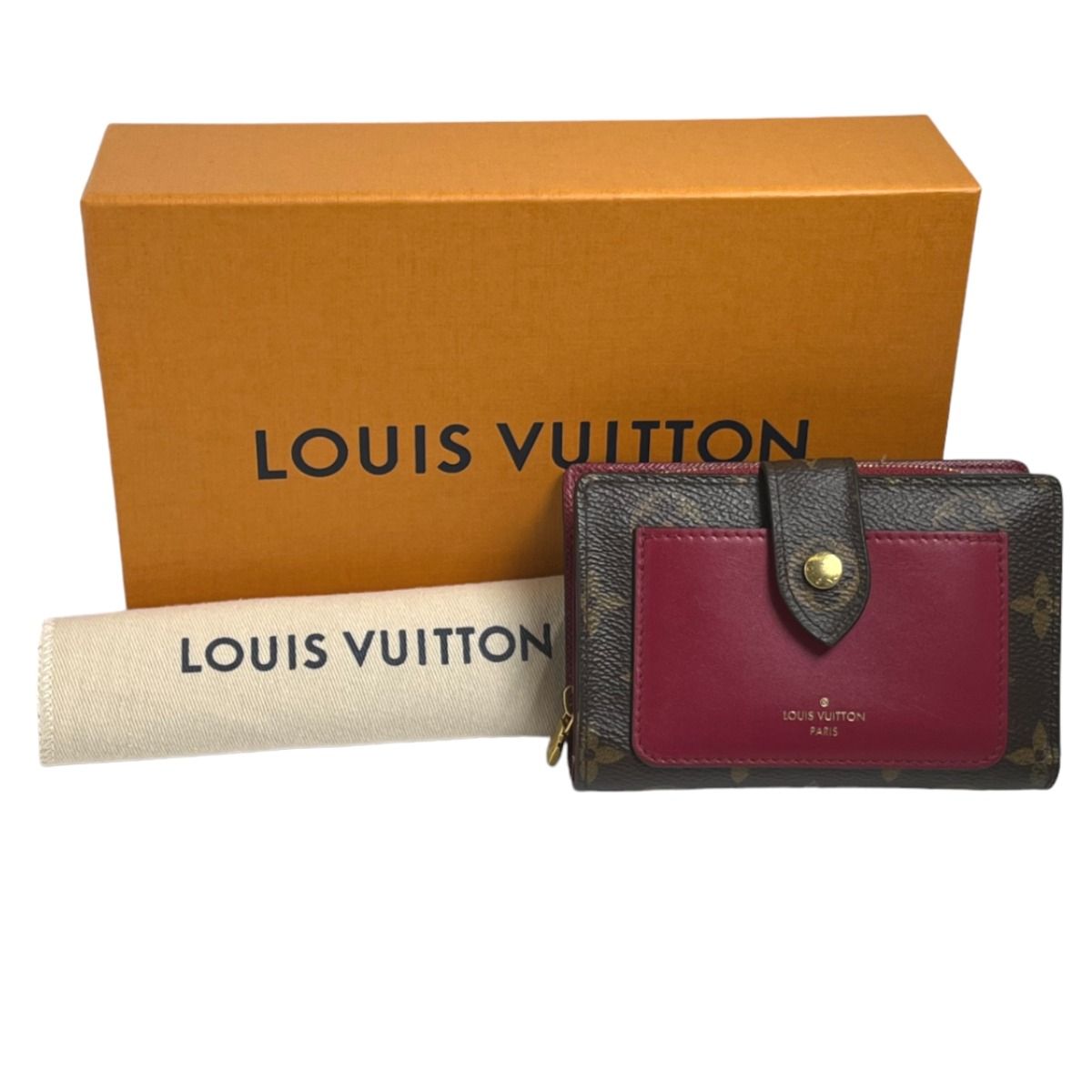 ルイヴィトン M69433 モノグラム 二つ折り財布 ポルトフォイユ・ジュリエット 二つ折り財布 LOUIS VUITTON フューシャ