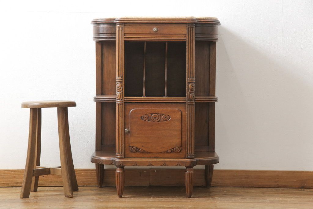 サイドボード 大理石天板 フランスアンティーク サイドテーブル R-052996