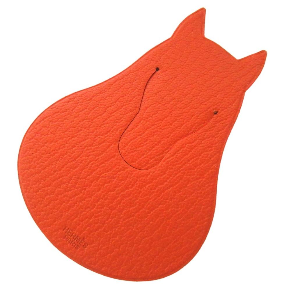 HERMES エルメス ピカブック ホースモチーフ しおり 栞 ブックマーク ブックマーカー オレンジ メンズ レディース 古着