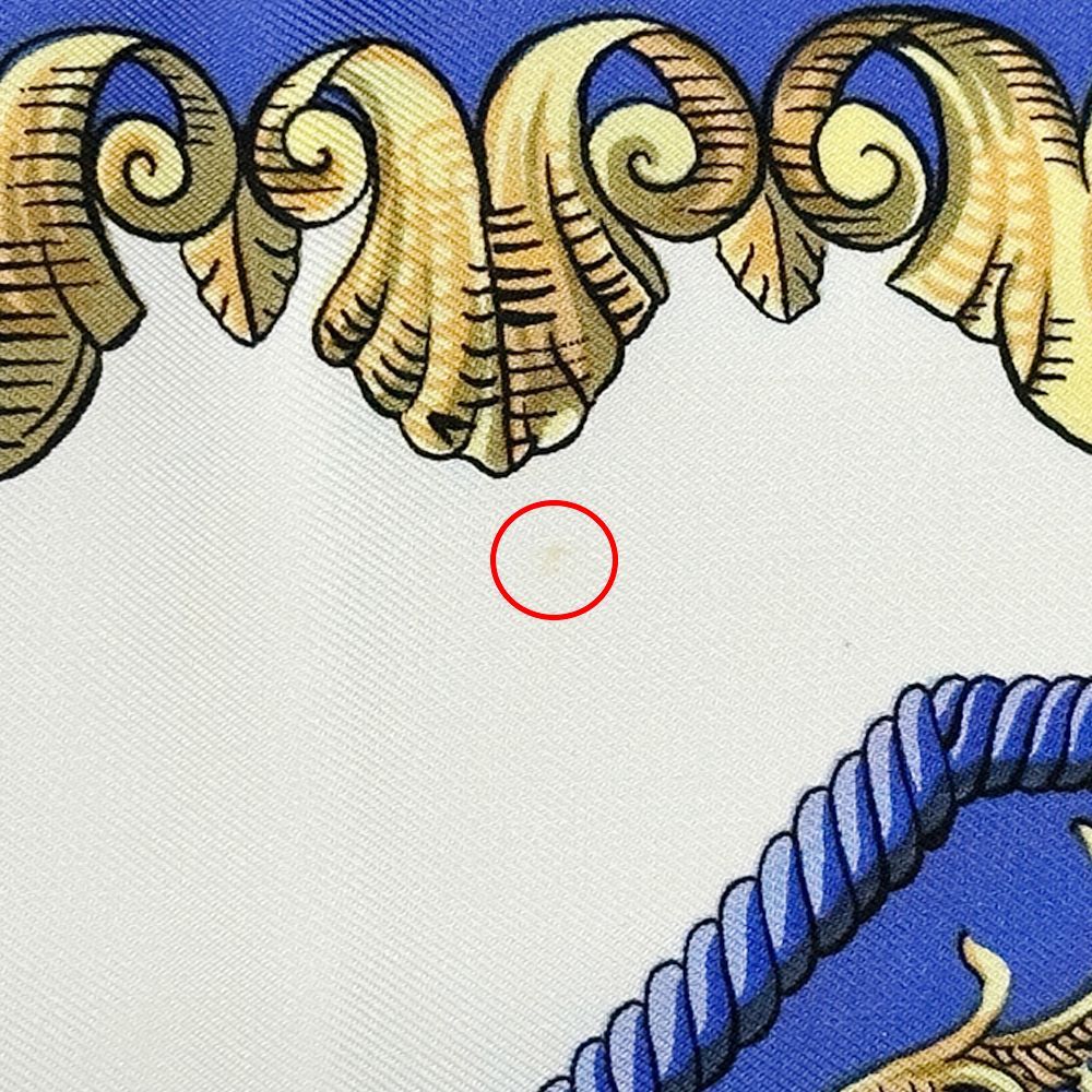 エルメス HERMES スカーフ カレ90 LVDOVICVS MAGNVS 白い馬に跨った  