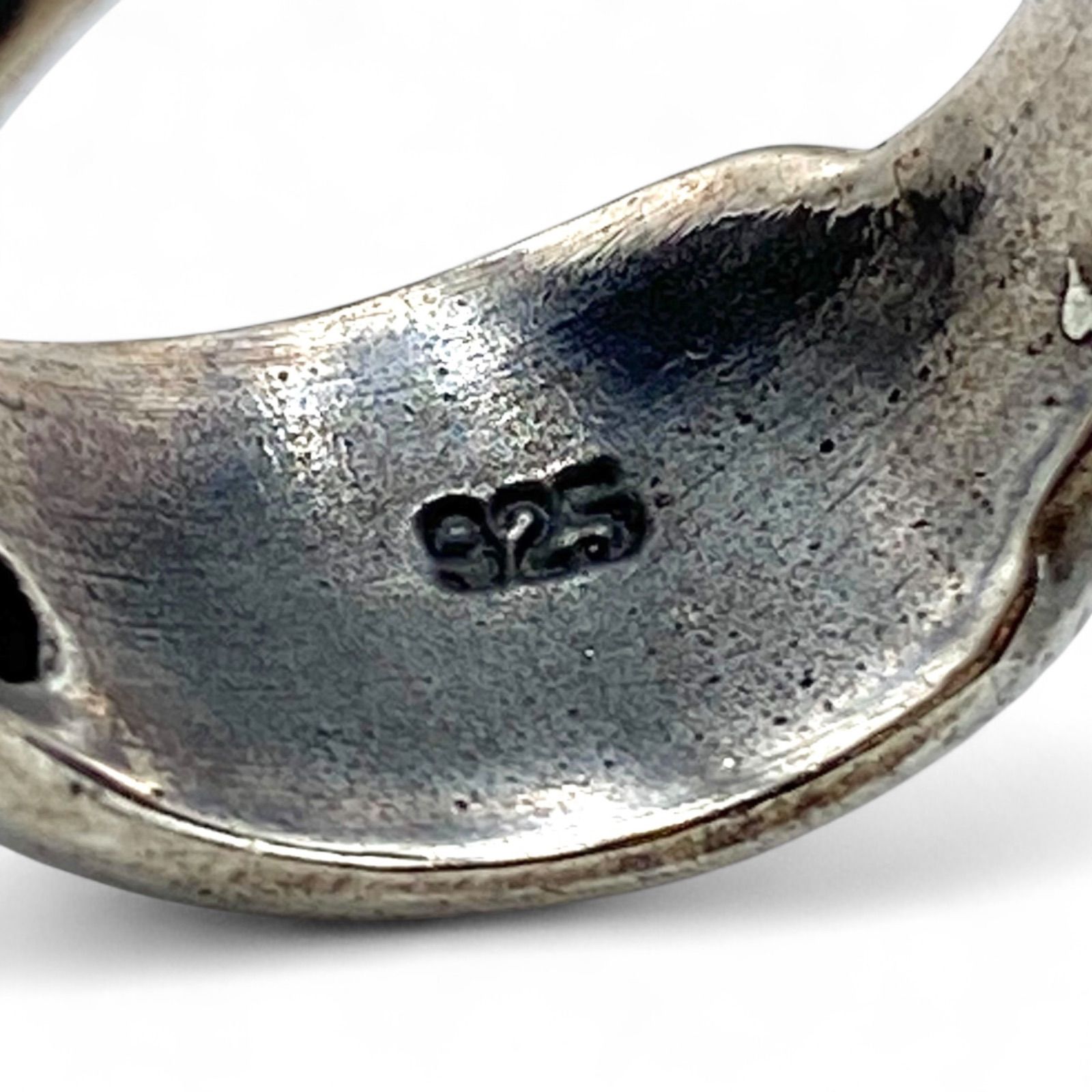 燃える炎】ファイアパターン Silver 925 刻印 90s Vintage Ring