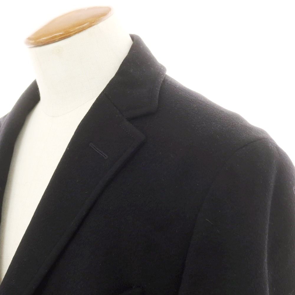 ジーゼニア Z Zegna ウール チェスターフィールドコート ブラック サイズ48 メンズ