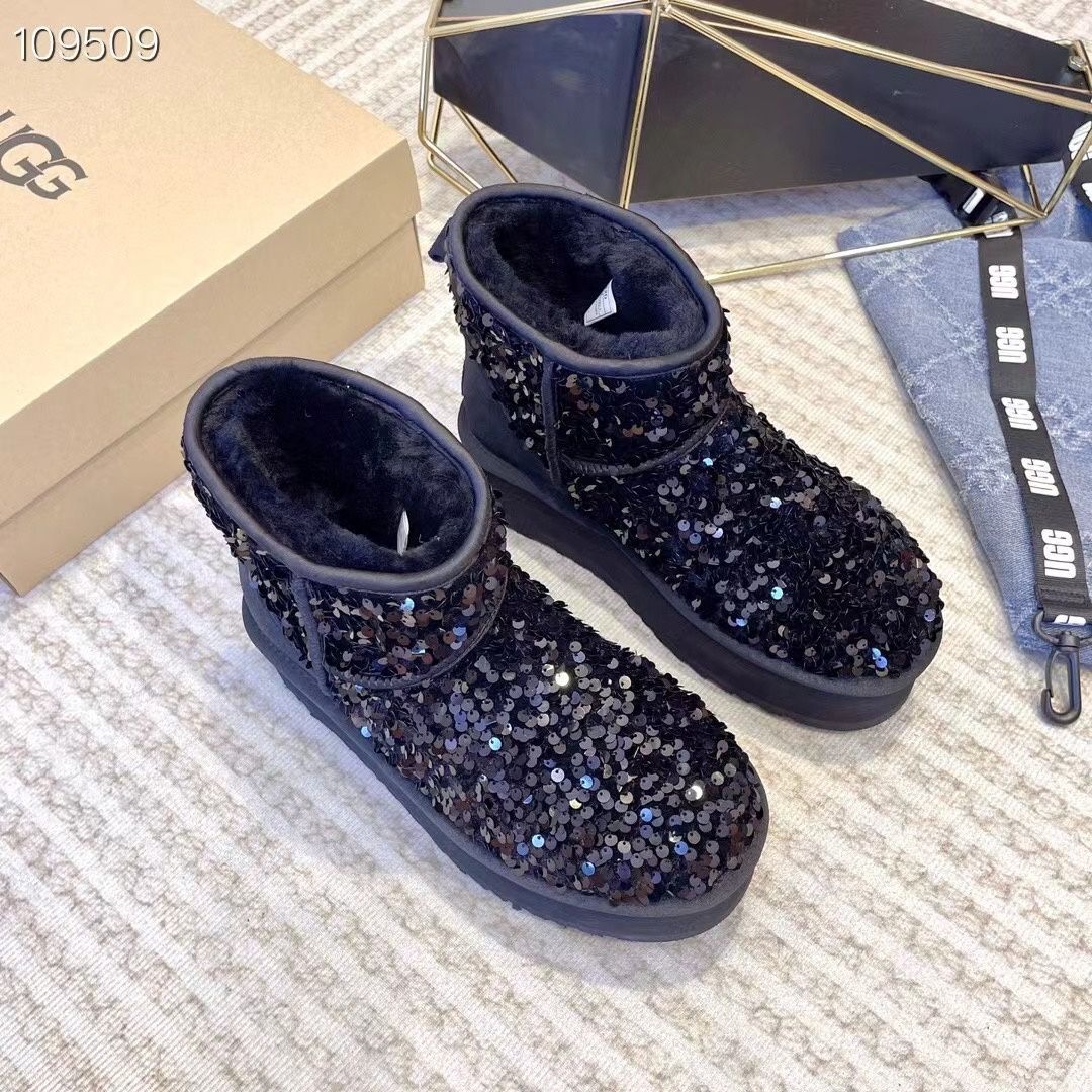 大人気 箱付 UGG アグ レディース ブーツ 厚底 5cm ブラック - ユウキ