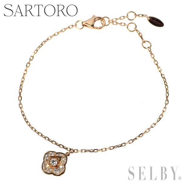 サルトロ|SARTORO K18PG ダイヤモンド ブレスレット フラワー