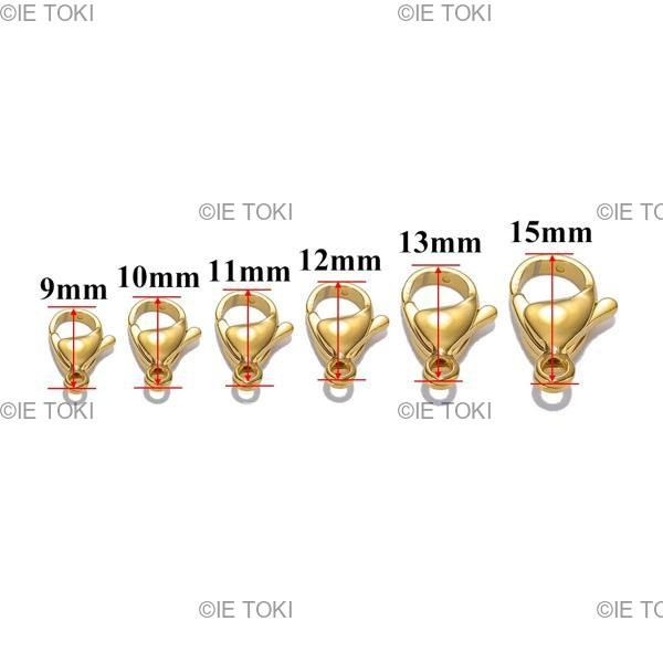 18K ゴールドブレスレット 約15,5cm ロブスタークラスプ 25個18 18kゴールドステンレス鋼ロブスタークラスプフックdiyの
