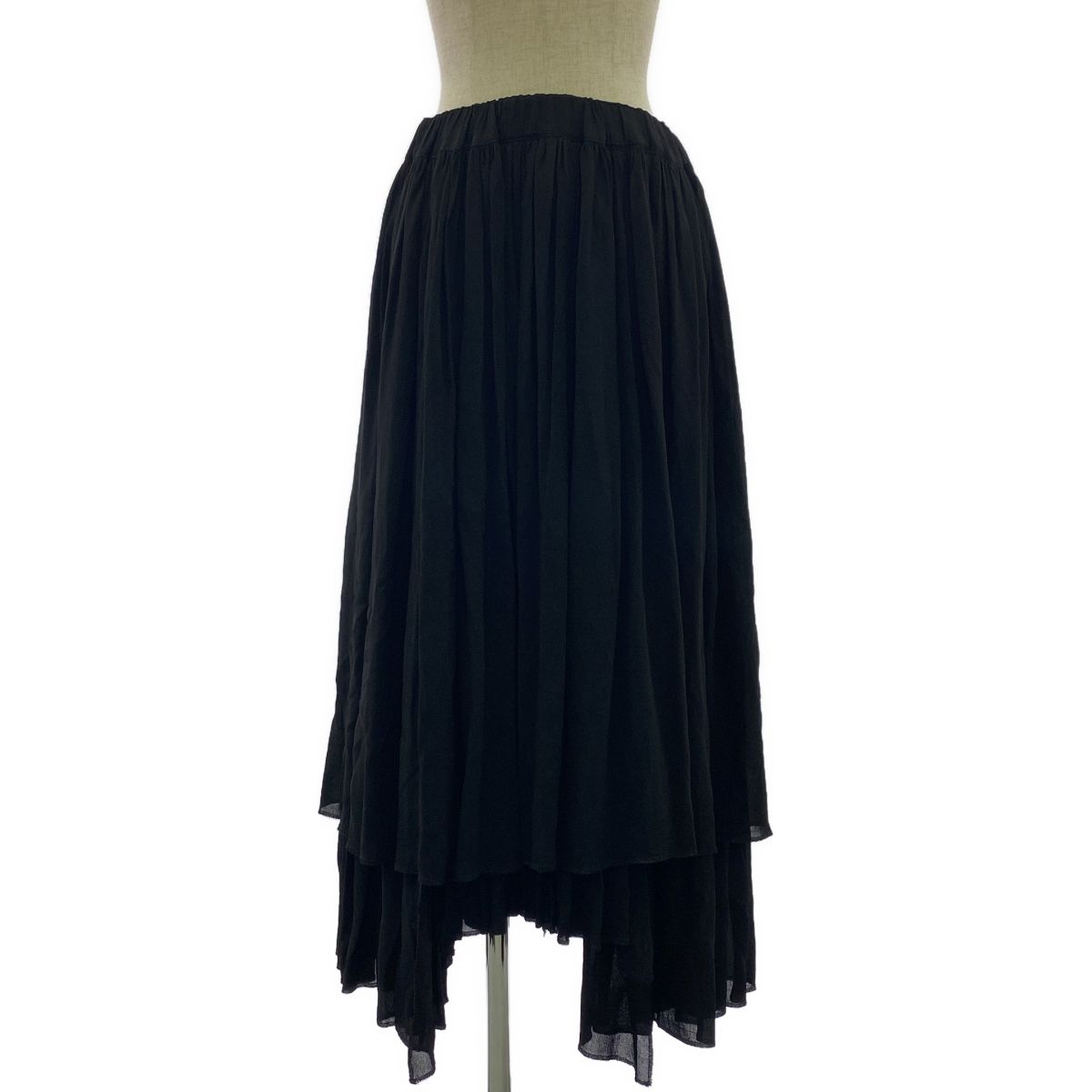 COMME des GARCONS | コムデギャルソン | 2025SS | ボリューム レイヤード ギャザー イージースカート | S | ブラック | レディース