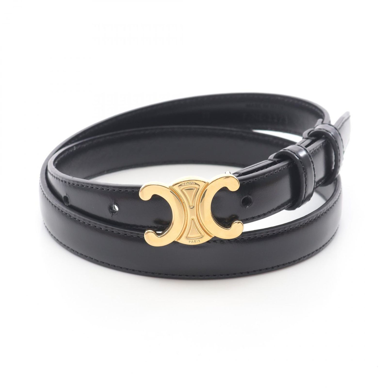 セリーヌ★ベルト★レザー★トリオンフ★黒系 セリーヌ CELINE ベルト トリオンフ 18MM スモール ブラック