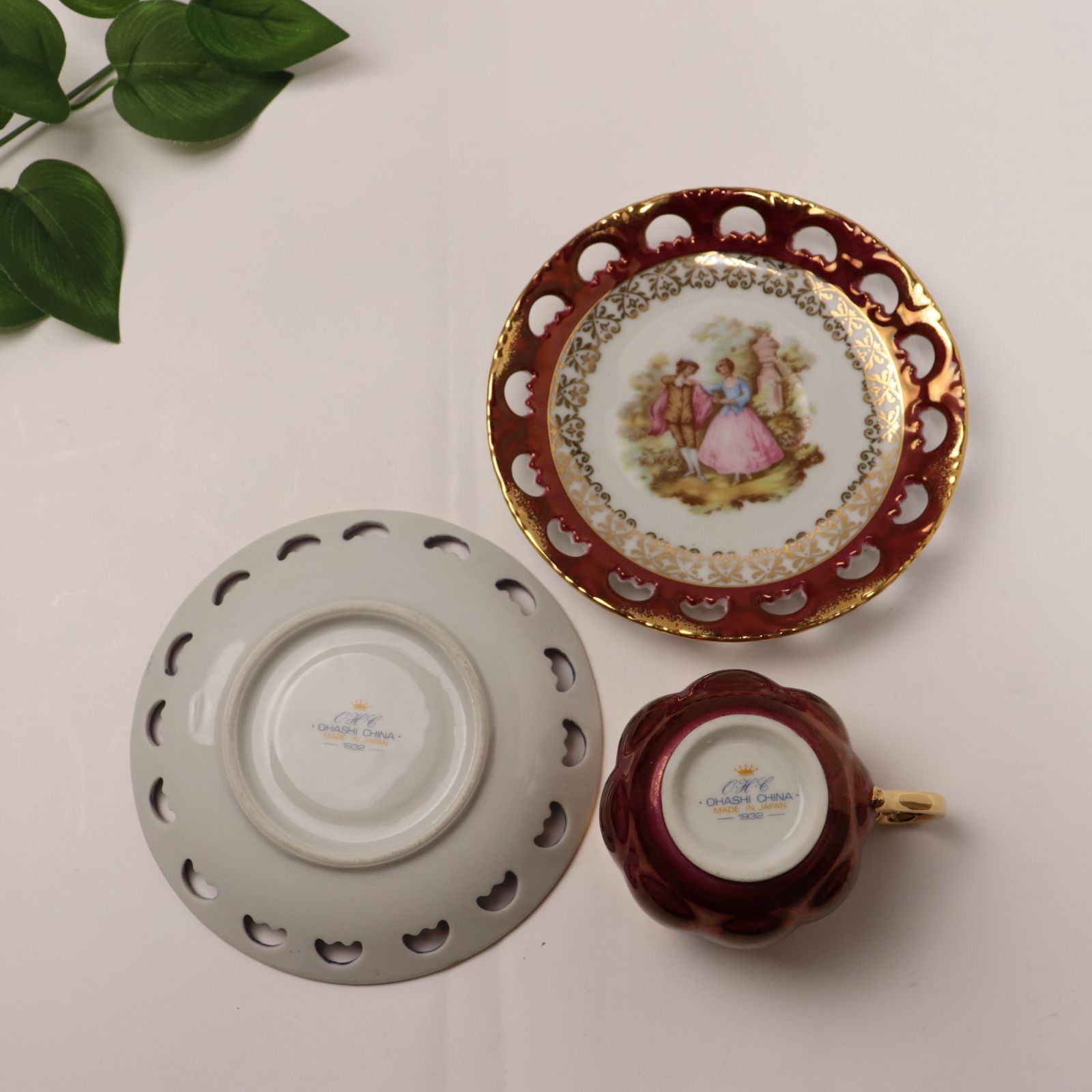 1932 大橋陶器 カップ&ソーサー 1客 ソーサー おまけ付 大橋チャイナ