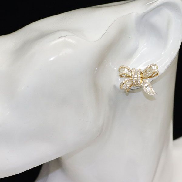 新品】K18YG フラワー ダイヤモンド ピアス 2.00CT TAKE-UP ONLINE