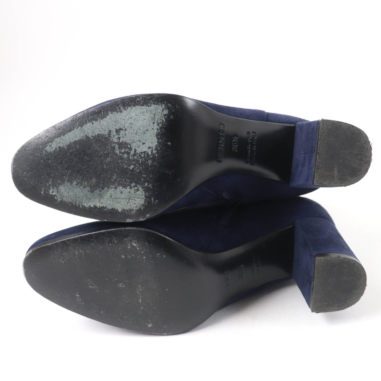 【美品】HERMESエルメス　サイドゴア　チェルシーブーツ　ネイビースエード 美品】HERMESエルメス サイドゴア チェルシーブーツ ネイビー